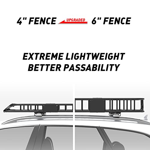 Rooftop Cargo Carrier Combo Roof Rack Cargo Basket 84" x 50" x 4" (84" x 50" x 4")