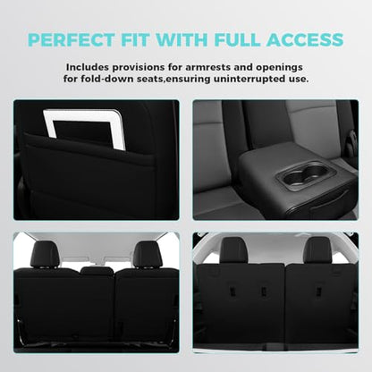 Custom for Honda Pilot Seat Covers (Black-Grey / 8 Seats - EX-L,SE,TOURING,SPORT 2016-2022)