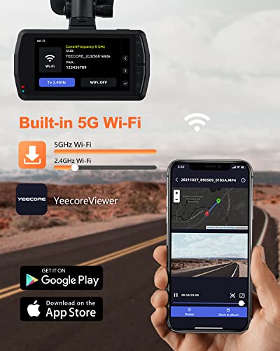 D21 Dash Cam Real 4K Dash Camera Front 5G WiFi GPS (Front dash cam)