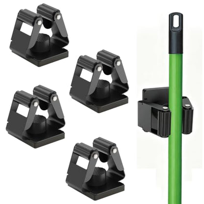 4 Pack Strong Magnetic Mop Broom Holder (4Pcs Magnetic Broom Holder)