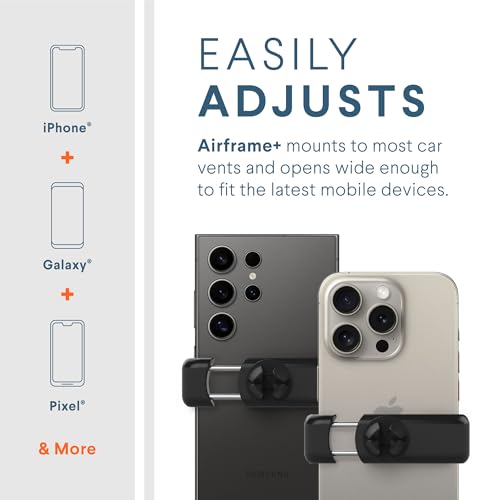 Airframe+ Air Vent Car Phone Holder Mount (Black / Medium to Large Phones / Airframe+)