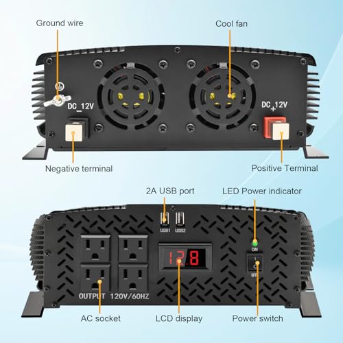 3500 Watt Power Inverter for Vehicles car Truck RV Solar (M-3500)