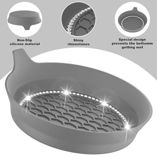 4 PCS Car Cup Coasters (Grey*4pcs / With Diamonds)