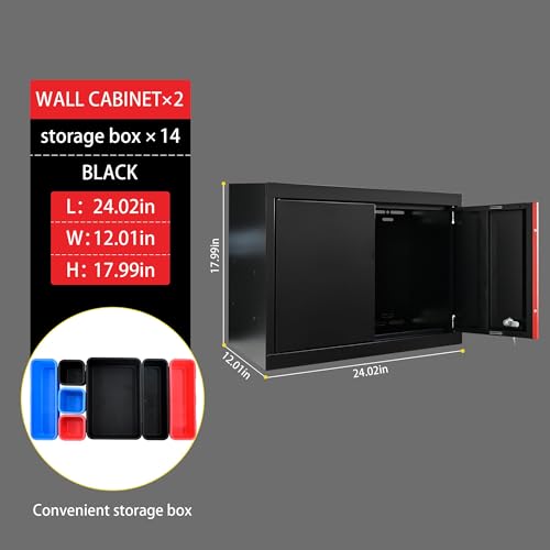 Pre Assembled Garage Storage Cabinet System (Universal / 6 PCS w/ Wood Pannel)
