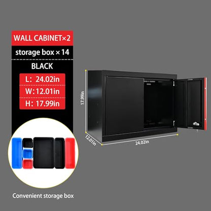 Pre Assembled Garage Storage Cabinet System (Universal / 6 PCS w/ Wood Pannel)