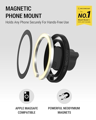 SMS1CD MagSafe CD Slot Phone Mount (CD Slot / 1 Pack / Black)