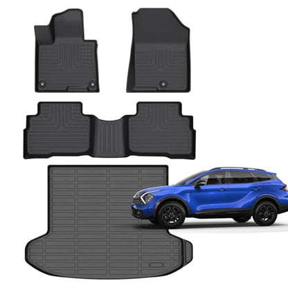 Accessories for Kia Sportage Hybrid Floor Mats 2023 2024 2025 Car Mats for Kia Sportage All Weather Floor Mats Cargo Liner (18) For Sportage 2023-2025 Set (Hybrid))