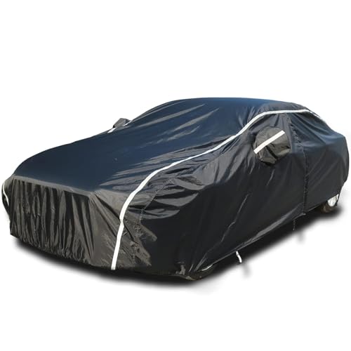 Car Cover Waterproof All Weather (Black-White / 3XXL: for Sedan (Length 191"-200"))