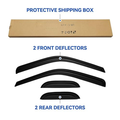 Window Visors Rain Guards for 1999 (1999-2016 F250-F450 supercab)