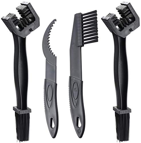 Chain Crankset Brush Bicycle Chain Cleaner Tool for Motorcycle MTB Mountain Road Bike (Black)