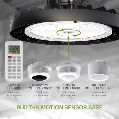 150W LED High Bay UFO Lighting (Black)