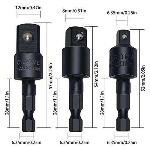 17Pcs Tools Flexible Drill Bit Extension (16*black)