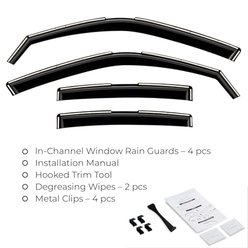 Window Deflectors Smoke Tinted in (For Charger 11-23)
