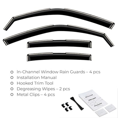 Window Deflectors Smoke Tinted in (For Charger 11-23)