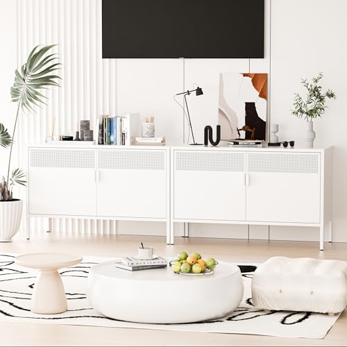 2 Door Storage Sideboard (White / 25''H)