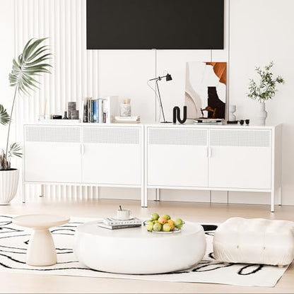 2 Door Storage Sideboard (White / 25''H)