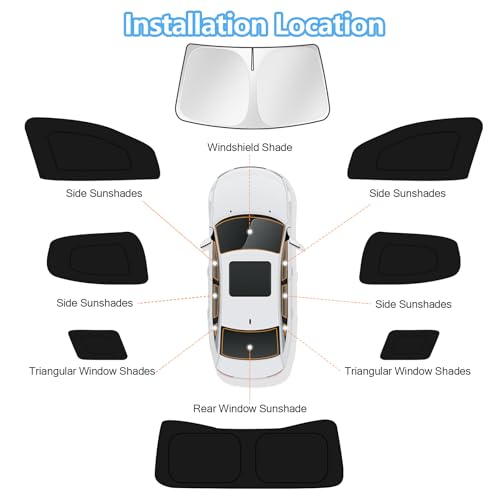 Car Window Shades for GMC Acadia 2017 (FOR | Acadia 2017-2023 (8pcs))