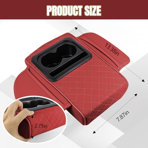 Car Center Console Cover (Red)