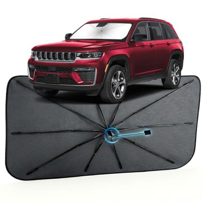 Car Windshield Sun Shade for Grand Cherokee 4XE 22 (Fit for Jeep Grand Cherokee 4XE 2022-2026)