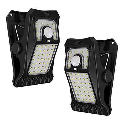 45LEDs Solar Lights Outdoor Clip Motion Sensor Lights 3 Modes 3 Mounting Ways IP65 Waterproof Security Light for Chain Link Fence Camping Gate (45LEDs)