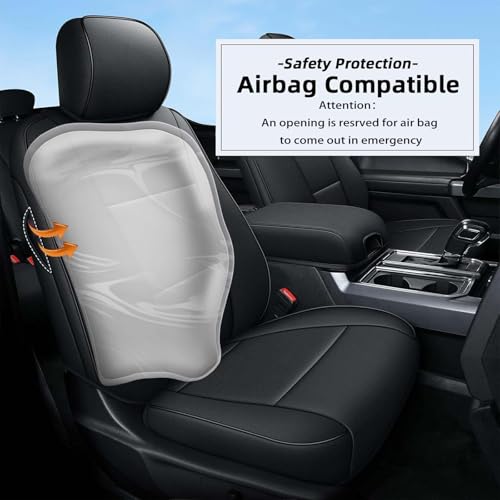 Custom Fit Seat Covers for Ford F150 2015 (Black / 2015-2026 F150 SuperCrew Cab, Full Set)