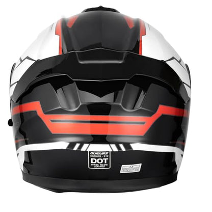 Modular Motorcycle Helmets Full Face Flip up Street Bike Motorcycle Helmet for Unisex Adult Rocket Black (Rocket Black / X-Large)