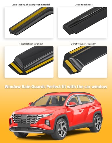in Channel Window Visors Rain Guards for Hyundai Tucson 2022 (Fit for 2022-2026 Hyundai Tucson)
