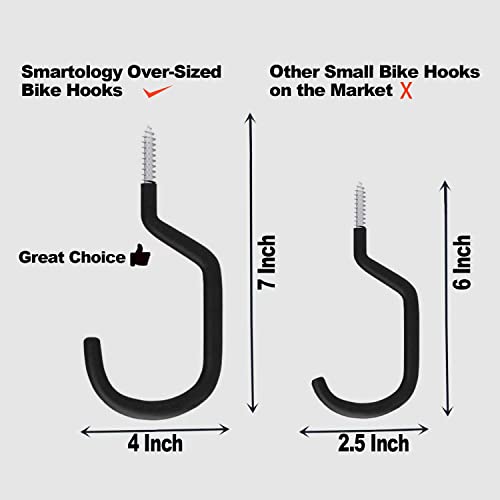 Extra Large Bike Hook (Extra Large 4 Pack Black)