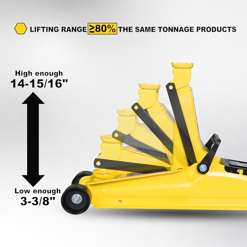 2.5 Ton Trolley Jack Hydraulic Low Profile Floor Jack for Cars Lift with Single Piston Lift Pump (Steel / 2.5T low profile single pump)