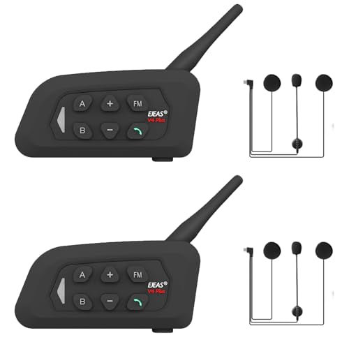 V4 Plus Motorcycle Bluetooth Headset (2 Pack)