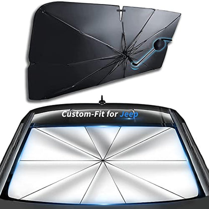 Custom Fit for Jeep Windshield Sun Shade Umbrella (for Jeep Chief)
