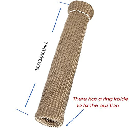 Titanium Spark Plug Wire Boots Thermal Protection Insulator Sleeve (Titanium)