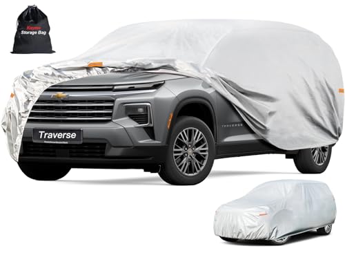 6 Layers Waterproof SUV Car Cover for Chevrolet Traverse 2009 (LM-Silver / 20. Custom Fit Chevrolet Traverse)