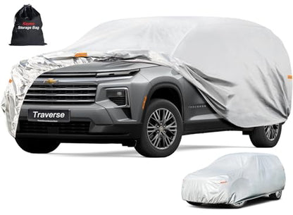 6 Layers Waterproof SUV Car Cover for Chevrolet Traverse 2009 (LM-Silver / 20. Custom Fit Chevrolet Traverse)