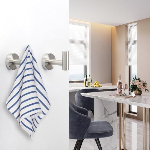 Bath Towel Hooks (Brushed Nickel / 16 Pack)