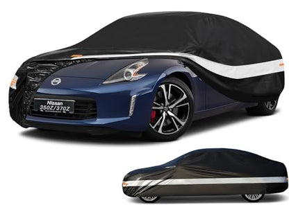 10 Layers Car Cover Custom Fit for Nissan 350Z 370Z Z (Black Gray / Custom Fit for Nissan 350Z/370Z)