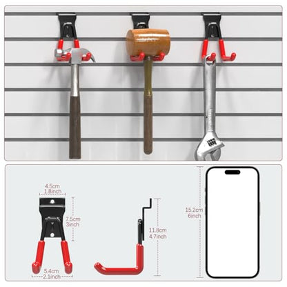Slatwall Hooks (Red / 12)