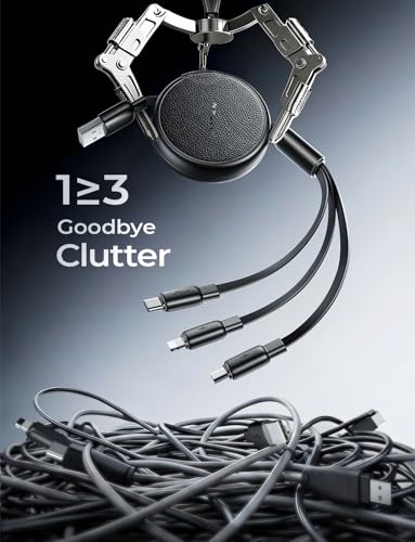 Multi Charging Cable (Black / 3.7FT+3.7FT)
