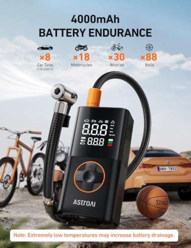 L7 Tire Inflator Portable Air Compressor Cordless (Orange)