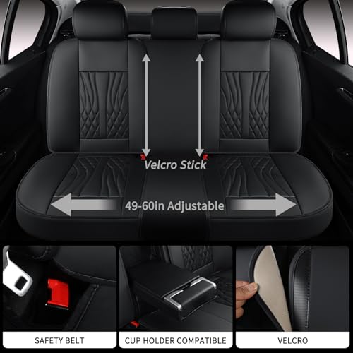 Leather Seat Covers (Full Black/Full Set)