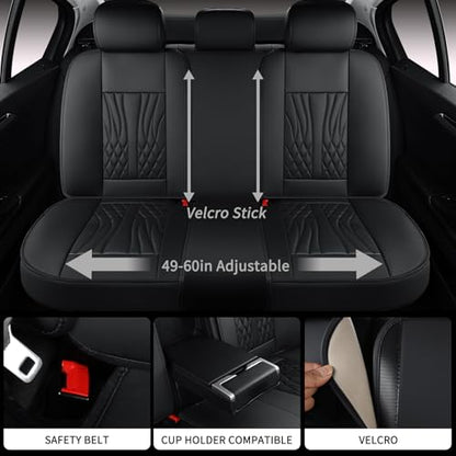 Leather Seat Covers (Full Black/Full Set)