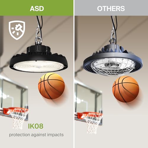 300W LED High Bay UFO Lighting (Black)