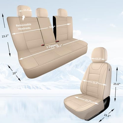 Car Seat Cover (N4 Beige / Full Set)