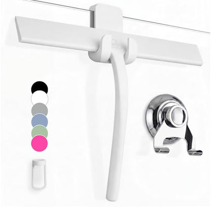 Silicone Shower Squeegee with 3 (White / 11 Inches)