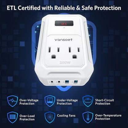 200W Car Power Inverter (White)