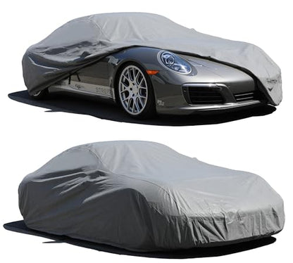 All Weather Waterproof car Cover Good for rain Snow uv Protection dust Small Coupe 350Z Z4 Sky Crossfire SLK GR86 RX (B - (See Size Chart) / GRAY)
