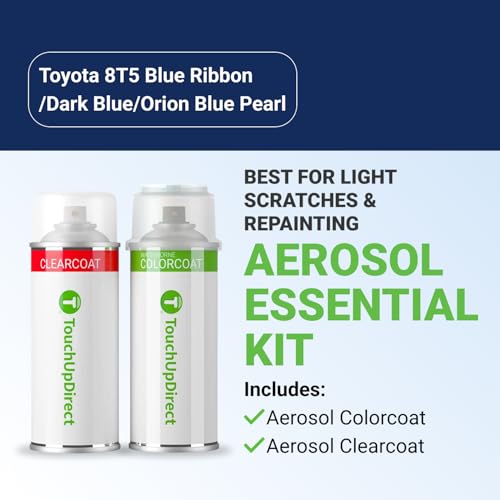 Car Paint Touch Up Spray Kit (Aerosol Spray - Essential Kit / Blue Ribbon/Dark Blue/Orion Blue Pearl)