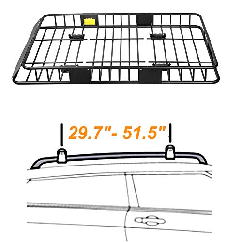 Roof Rack Basket with Extension (Roof rack + Bag + Net)