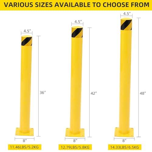 4 Pack Heavy Duty Safety Bollards (48 inch)