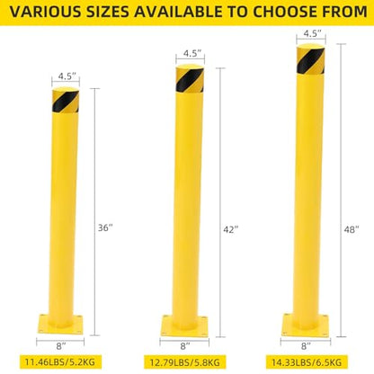 4 Pack Heavy Duty Safety Bollards (48 inch)